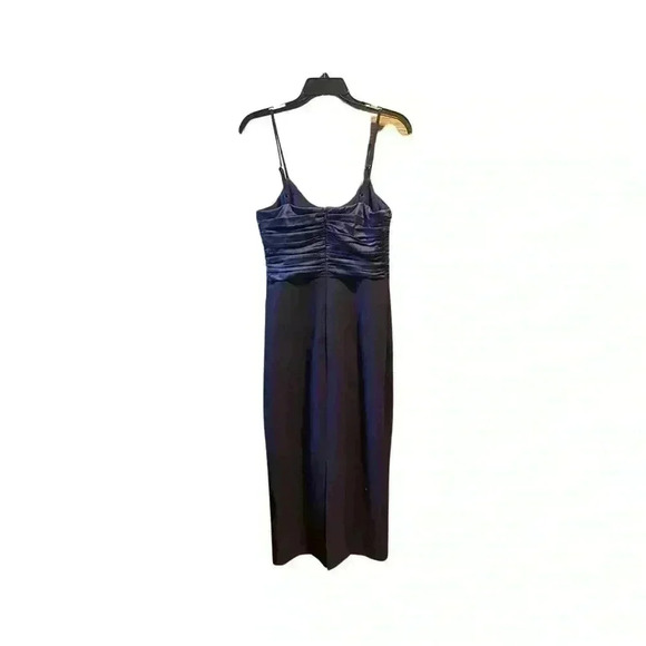 Likely Navy Blue Steph Ruched Satin & Crepe Midi-Dress - Picture 6 of 12